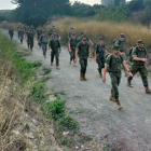 Miembros del Ejército durante una de las etapas del Camino.-HDS