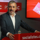 Jaume Collboni durante la rueda de prensa ofrecida hoy lunes.-/ DANNY CAMINAL