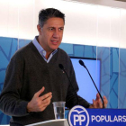 El coordinador general del PPC, Xavier García Albiol, este lunes en la sede del partido.-ACN / MARIA BELMEZ