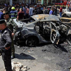 La explosión de un coche bomba en el centro de Bagdad causó esta madrugada al menos 13 muertos.-EFE