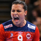 Nora Mork, estrella de la selección femenina noruega de balonmano.-AFP / PATRIK STOLLARZ
