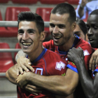 El Numancia lograba ante el Huesca la primera victoria del curso con un gol de Pere Milla.-Daniel Rodríguez