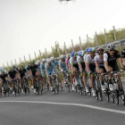 El pelotón del Giro 2014, donde Caruso tomó la salida.-