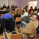 Lozano y De Miguel, girados en la asamblea provincial de ciudadanos del miércoles.-VALENTÍN GUISANDE