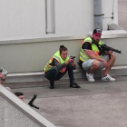 Intervención policial en Munich durante el atentado del pasado 22 de julio en un centro comercial.-MARC MUELLER / GETTY IMAGES