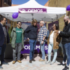 El secretario general de Podemos CyL ayer en Benavente.-- ICAL