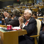 Margallo, durante la Asamblea General de la ONU, este jueves.-Foto: EFE / JAVIER HERNÁNDEZ