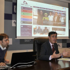 Pardo, durante la presentación de la nueva web de la Diputación.-VALENTÍN GUISANDE