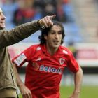 El entrenador del Numancia, Pablo Machín, durante el partido del pasado fin de semana ante el Elche. / VALENTÍN GUISANDE-