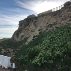 Zona de las murallas de Medinaceli donde tienen lugar los desprendimientos-HDS