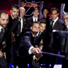 Pablo Machín junto a otros de los galardonados en la Gala de la LFP.-LALIGA