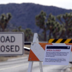 La carretera que accede a Keys View esta cerrada en el Parque Nacional Joshua Tree de California.-EFE / MIKE NELSON