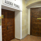 Acceso a la Audiencia Provincial de Soria.