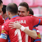 El Numancia alcanzaba el sábado ante el Lugo el mejor rendimiento en lo que va de competición.-Luis Ángel Tejedor