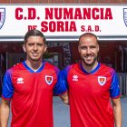 Jaume Pol y Borja Vicent, nuevos jugadores del Numancia. MARIO TEJEDOR