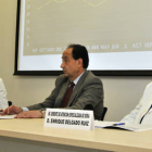 Luis Lapuerta, Manuel López Represa y Enrique Delgado, ayer, durante la presentación de los resultados de la Unidad. / VALENTÍN GUISANDE-