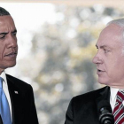 Obama y Netanyahu, en una comparecencia ante la prensa tras reunirse en la Casa Blanca, el 1 de septiembre del 2010.-REUTERS / JASON REED