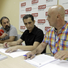 Moreno, Andrés y Fraile, responsables de CC OO-Luis Ángel Tejedor