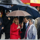 La presidenta de Andalucía, Susana Díaz, junto a los presidentes de Asturias y Cantabria, Javier Fernández y Miguel Ángel Revilla.-JUAN MANUEL PRATS