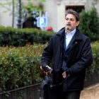 Oriol Pujol Ferrusola, al llegar a la Audiencia Nacional para declarar por la fortuna oculta en Andorra.-JUAN MANUEL PRATS