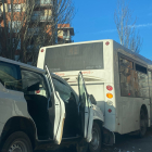 Estado en el que quedaron los dos vehículos implicados en el accidente de tráfico en Soria. HDS