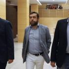 José Manuel Villegas, Miguel Gutiérrez y Juan Carlos Girauta, negociadores de Ciudadanos.-EFE