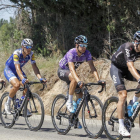 Mikel Landa, de morado, durante la Vuelta a Burgos-SANTI OTERO / EFE