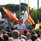 El líder de Ciudadanos, Albert Rivera, durante el acto de este sábado en Sant Andreu de Llavaneres (Maresme).-/ ALEJANDRO GARCIA