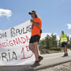 Indignados del 15-M en Soria inician una marcha a pie a Madrid. / C.Serrano (Ical)-