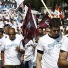 La Marcha Blanca de los ganaderos llega a Madrid.-EFE / SERGIO BARRENECHEA
