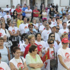 Cientos de personas se congregaron en San Leonardo de Yagüe para defender los intereses de los trabajadores de Norma. / VALENTÍN GUISANDE-