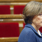 La presidenta del Parlament, Carme Forcadell, en el hemiciclo.-EFE / ANDREU DALMAU