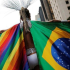 Miembro del movimiento gay en Brasil.-REUTERS