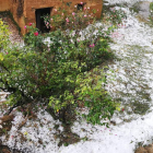Los vecinos inmortalizaron a través de fotografías y vídeos las calles y jardines afectados por la fuerte tormenta de granizo.-HDS