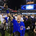 Javier Baez celebra el título de los de Chicago.-EFE / TANNEN MAURY