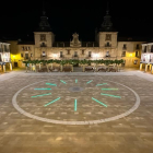 Vista nocturna de la plaza Mayor de El Burgo de Osma tras las obras. HDS