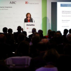 La subgobernadora del Banco de España Margarita Delgado interviene en la inauguración del XXVI Encuentro del Sector Financiero.-EFE / DAVID FERNÁNDEZ (EFE)