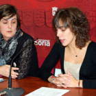 Las concejales del equipo de Gobierno, Ana Alegre e Inés Andrés. / AYUNTAMIENTO DE SORIA-