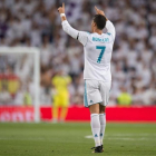 Cristiano Ronaldo celebra el gol del triunfo del Madrid.-DENIS DOYLE / GETTY