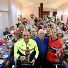 Ayer, un centenar de sorianos homenajearon a Abel Antón y a Fermín Cacho en la Casa de Soria en Sevilla.-ICAL