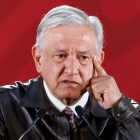 El presidente de México, Andrés Manuel López Obrador, en rueda de prensa.-EFE