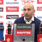 Abelardo no pudo contener la emoción en la rueda de prensa de despedida.-