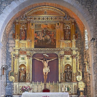 Una imagen del retablo de San Martín del Castañar (Salamanca) que se ha restaurado.-ICAL