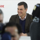 Sánchez, este lunes, durante la reunión de la ejecutiva del PSOE.-AGUSTÍN CATALAN