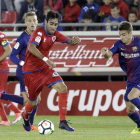Alberto Escassi actuó como mediocentro en el último partido en casa ante el Barça B.-LUIS ÁNGEL TEJEDOR