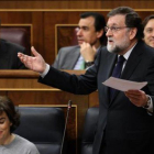 Mariano Rajoy interviene en el pleno del Congreso.-JUAN MANUEL PRATS