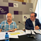 Javier Navarro y Benito Serrano, ayer en la Diputación de Soria.-HDS