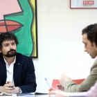 l candidato de IU a la Presidencia de la Junta, José Sarrión se reúne con dirigentes de CCOO-Ical