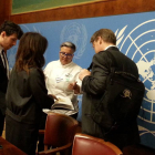 Charo Val en la ONU.-