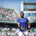 Rafael Nadal durante su partido contra Robin Haase.-ERIC FEFERBERG / AFP